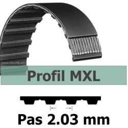 COURROIE DENTEE 128MXL025 PAS 2.032 mm / LARGEUR 6.35 mm