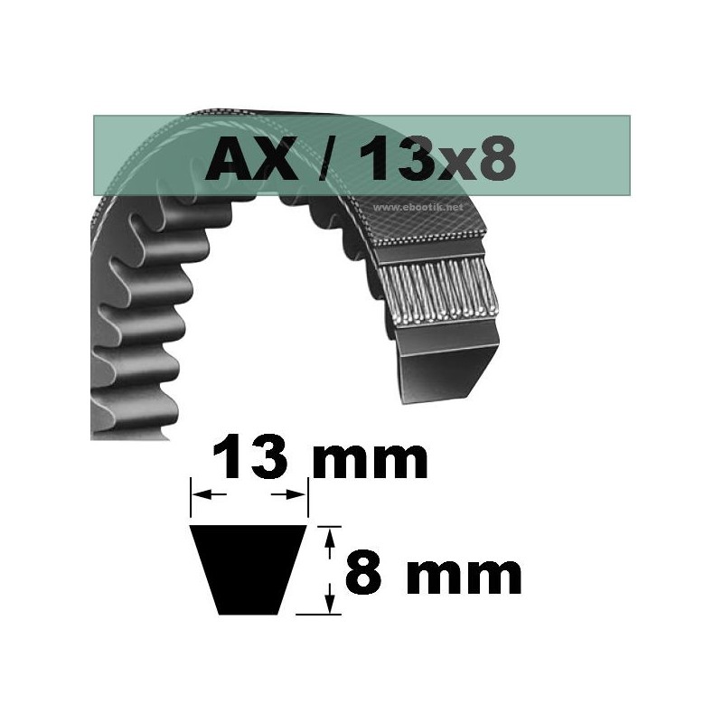 COURROIE TRAPEZOIDALE CRANTEE AX23 1/2